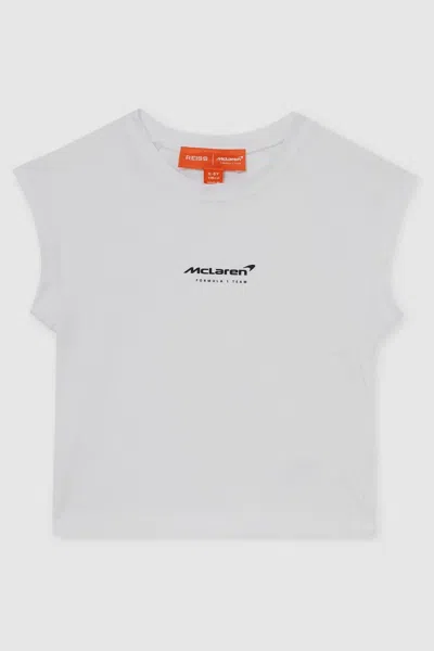 Reiss Mclaren White 13-14 Yrs Mclaren F1 Team Cropped Logo T-shirt