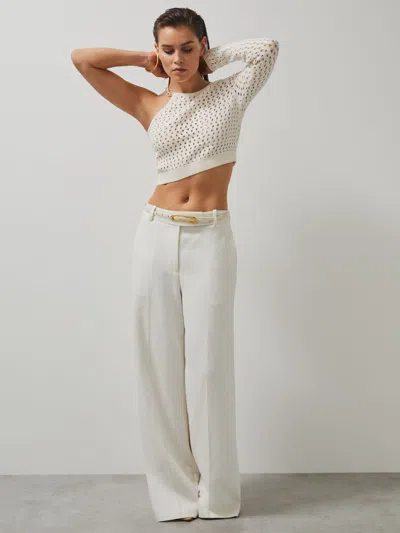 Reiss Mclaren White Mclaren F1 Team One-sleeve Crop Top