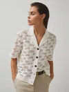 Reiss Mclaren White Mclaren F1 Team Speedmark Crochet Shirt In White