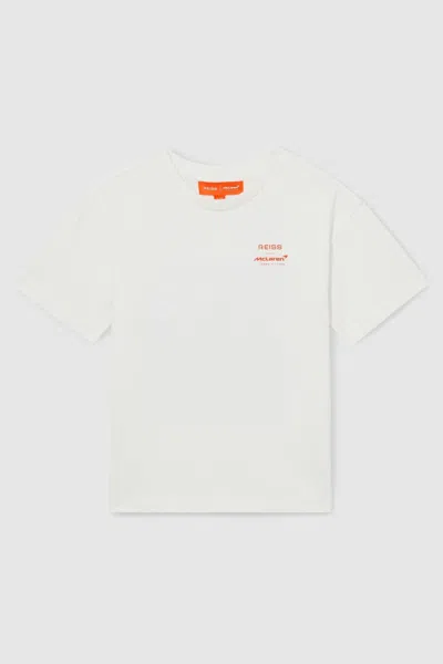 Reiss Mclaren White Unisex Fit Oversized Mclaren F1 Team Tyre T-shirt