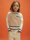 Reiss Mclaren X Mclaren F1 Team Camel/ecru Clio 9-13 Yrs Mclaren F1 Wool Cashmere Cropped Jumper
