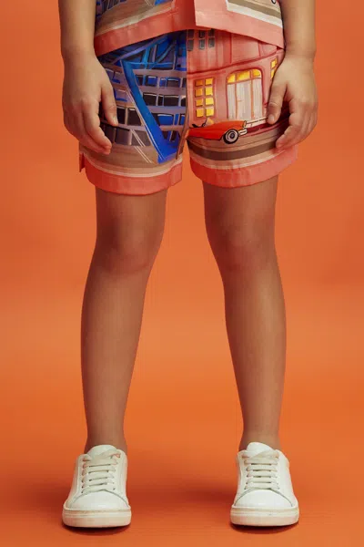 Reiss Mclaren X Mclaren F1 Team Pink Multi Junior Mclaren F1 Miami Drawstring Shorts