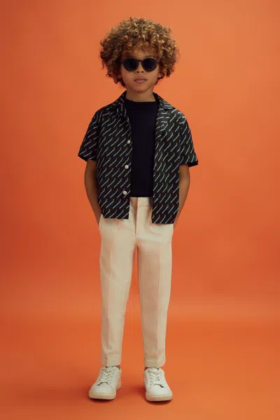 Reiss Mclaren Reiss X Mclaren F1 Team Black Multi 3-9 Yrs Mclaren F1 Silverstone Cuban Collar Shirt