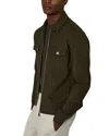 Reiss Forest Green Interlock Jersey Zip-through Overshirt In Forest Green