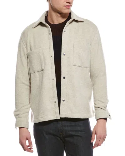 Reiss Medina Interlock Zip Jacket In Neutral