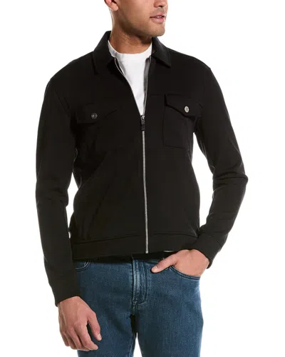 Reiss Medina Interlock Zip Top In Black