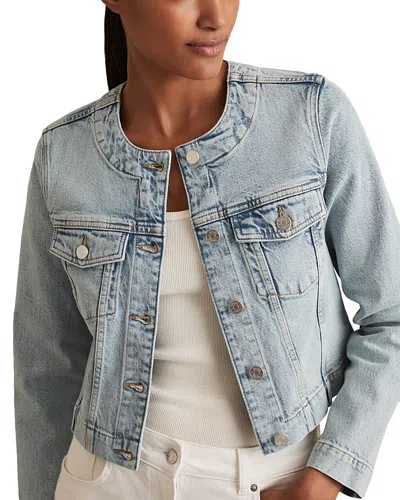 Reiss Medora Denim Jacket In Blue