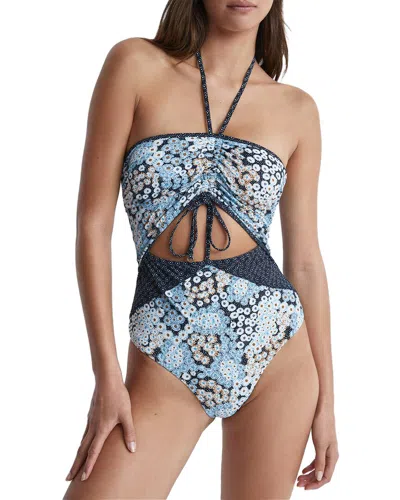 REISS MEGAN PRINTED CUT-OUT SWIMSUIT