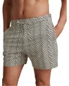 Reiss Melbourne Abstract Stripe Short In Black