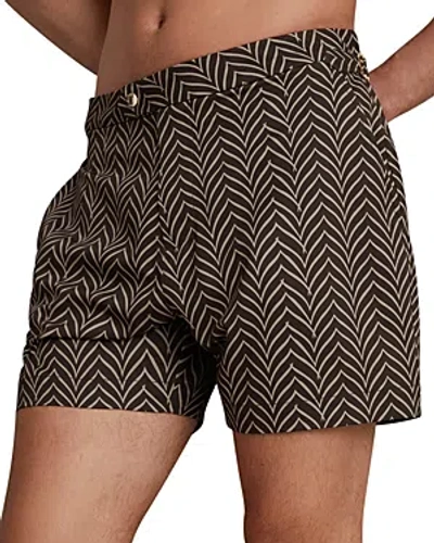 Reiss Melbourne Regular Fit 5 Swim Trunks In Black