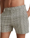 Reiss Melbourne Abstract Stripe Short In Ecru/navy