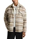 Reiss Oatmeal Brushed Wool-blend Check Overshirt In Oatmeal