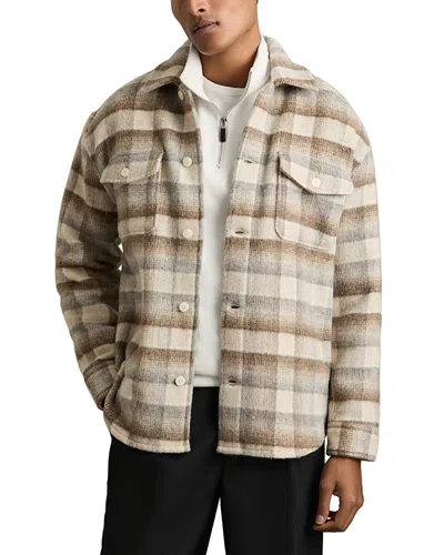 REISS MELLISH BRUSHED CHECK OVERSHIRT