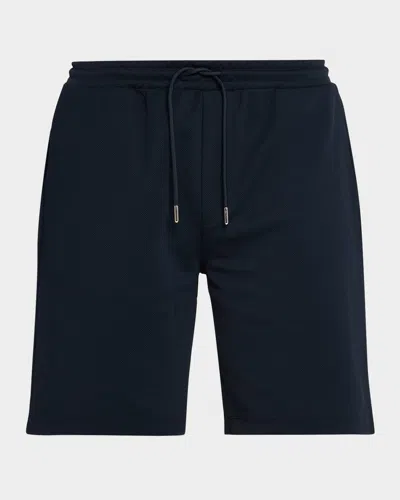 Reiss Mens Black Barber Drawstring-waist Regular-fit Stretch-jersey Shorts Xs