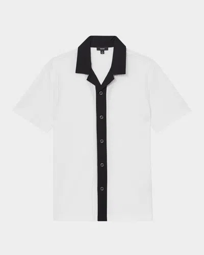REISS MEN'S ASTER COLORBLOCK TEXTURED SHIRT