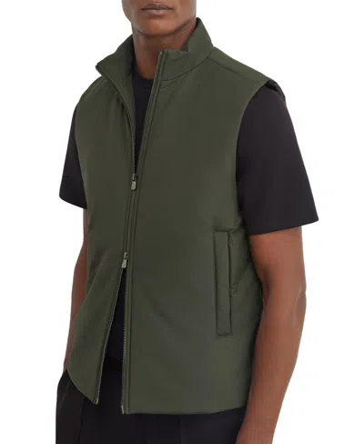 Reiss Axel Technical Gilet In Green