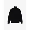 Reiss Mens Black Caine Slim-fit Wool Jumper