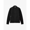 Reiss Mens Black Flintoff Quilted Cotton-blend Jacket