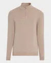 Reiss Blackhall Long Sleeved Merino Funnel Neck Sweater In Wheat Melange
