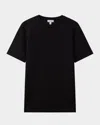 Reiss Bradley Interlock Slim Fit Crewneck Tee In Black