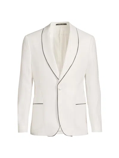 Reiss Men's Caprio Piped Shawl Dinner Jacket In White