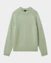 Reiss Sage Green Cloud Wool Blend Raglan Sleeve Jumper