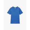 Reiss Cobalt Blue Bless Cotton Crew Neck T-shirt In Cobalt Blue