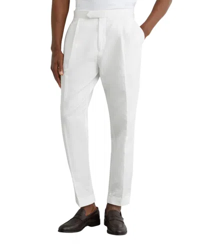Reiss Tapered Pleat Trousers In Multi