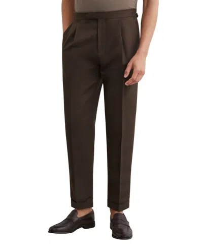 Reiss Tapered Fit Buckle Adjuster Trousers In Multi