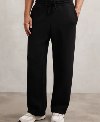 Reiss Monterey Jersey Fleece Back Joggers In Black