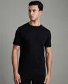 Reiss Men's Cotton Crew Neck T-shirt In Black