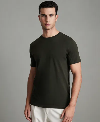 Reiss Men's Cotton Crew Neck T-shirt In Green