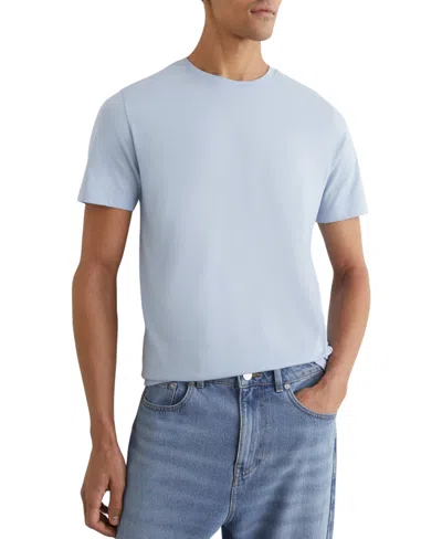 Reiss Oversized Crewneck T-shirt In Blue