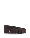 Reiss Brown Leather Plain In Brown