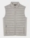 Reiss Men's Field Brushed Jersey Quilted Gilet In Grey