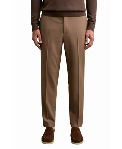 Reiss Found Slim Fit Drawcord Trousers In Brown