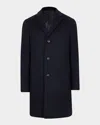 Reiss Gable Overcoat In Navy