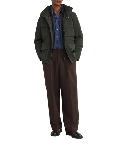 Reiss Men's Glick Hooded Four-pocket Removable Gilet Jacket In Green
