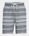 Reiss Men's Haze Crochet Stripe Pull-on Shorts