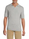 Reiss Men's Heathered Wool Polo In Soft Grey