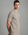 Reiss Bradley Interlock Slim Fit Crewneck Tee In Brown