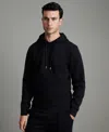 Reiss Fabien Interlock Hoodie In Blue