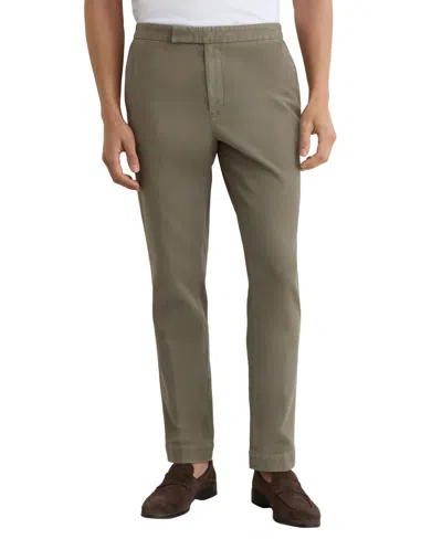Reiss Jason Garment Dyed Pique 31.5 Trousers In Green