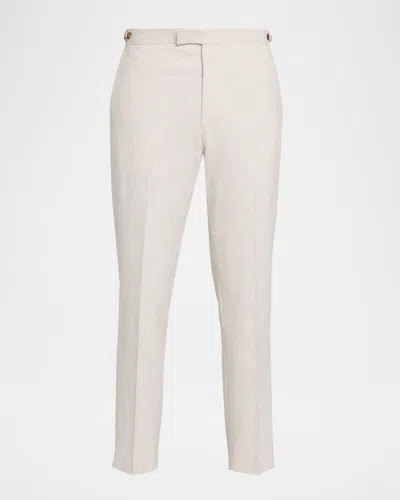 Reiss Men's Kai Hairline Stripe Tapered Trousers In White