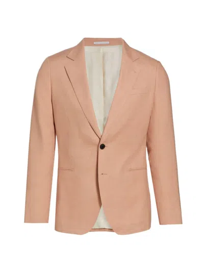 Reiss Men's Kin B Linen Two-button Blazer In Pink