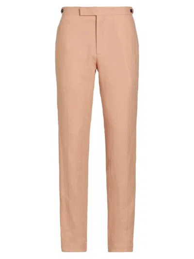 Reiss Men's Kin T Linen Pants In Pink