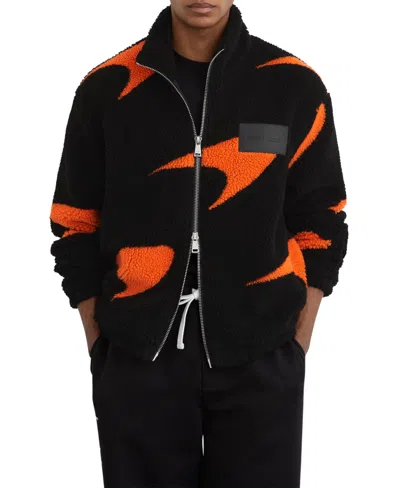 Reiss X Mclaren Unisex Black Papaya Speedmark Jacket In Multi