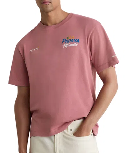 Reiss X Mclaren Racing Collection La Papaya Cotton Crewneck T-shirt In Pink