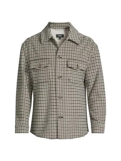 REISS MEN'S LIAM HOUNDSTOOTH WOOL-BLEND OVERSHIRT