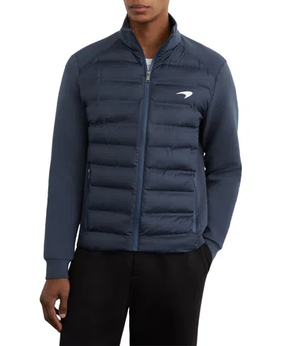 Reiss Men's Mayer Quilted-hybrid Jacket, Created For Macy's In Blue